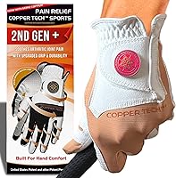 Vista 19 de Copper Tech Plus Ladies Golf Gloves Women (2nd Gen) Copper Compression Joint Support with Flexible & Comfortable Fit Tacky Silicone Pad