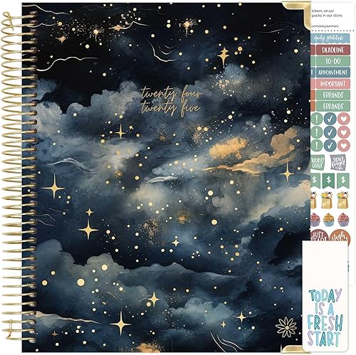 bloom daily planners Planificador de objetivos y visión del año académico de tapa dura 2024-2025 (julio de 2024 a julio de 2025)  Organizador de