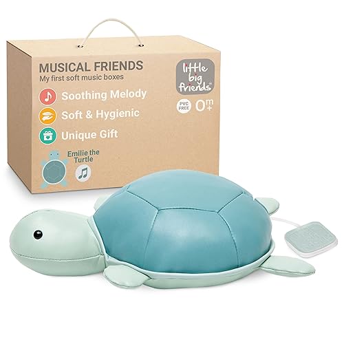 Little Big Friends Musical Friends Juguete musical de cuerda para bebé Animal de peluche especial Fácil de limpiar Emilie la tortuga