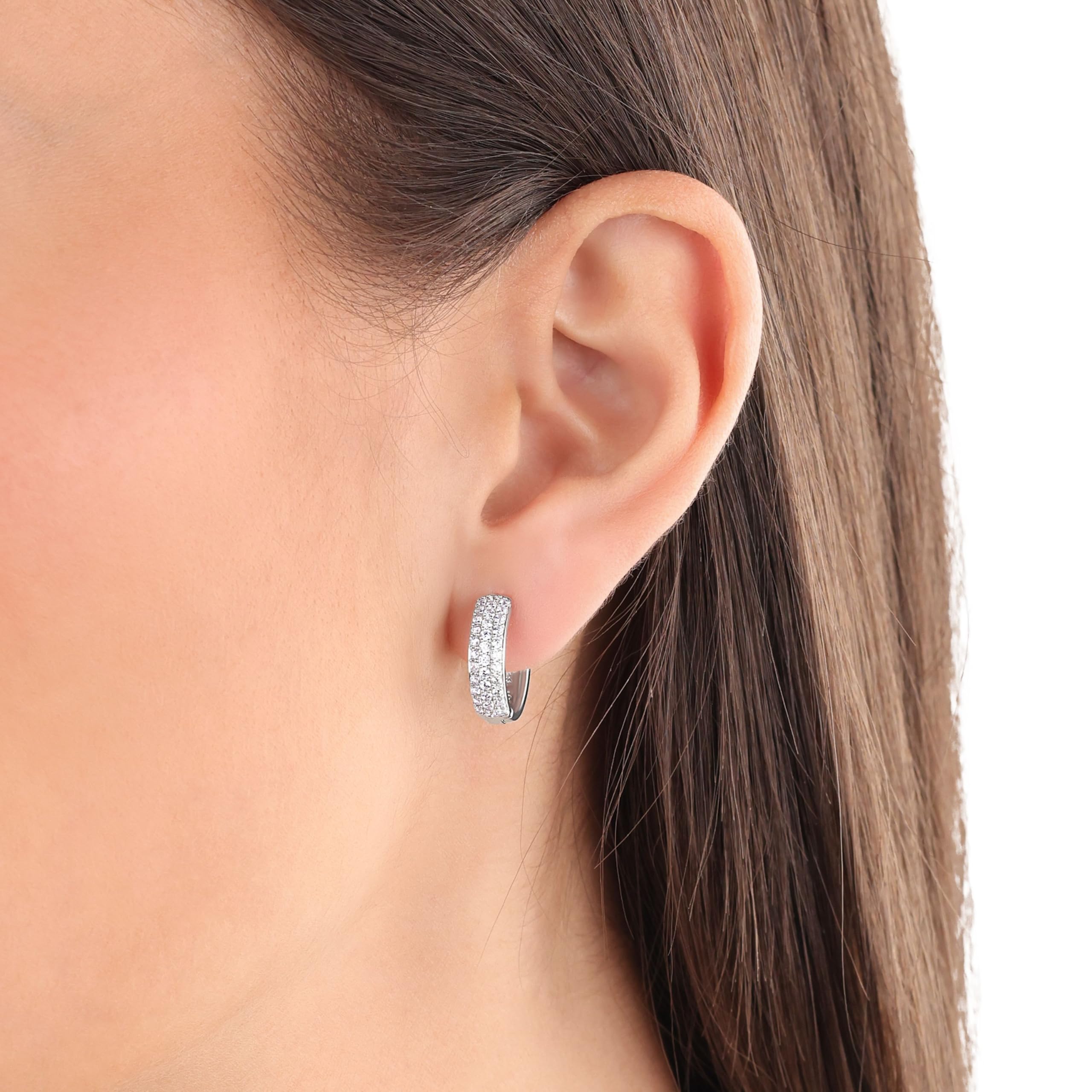 s.Oliver Ohrringe 925 Sterling Silber/Edelstahl Damen, Ohrschmuck, Kommt in Schmuck Geschenk Box