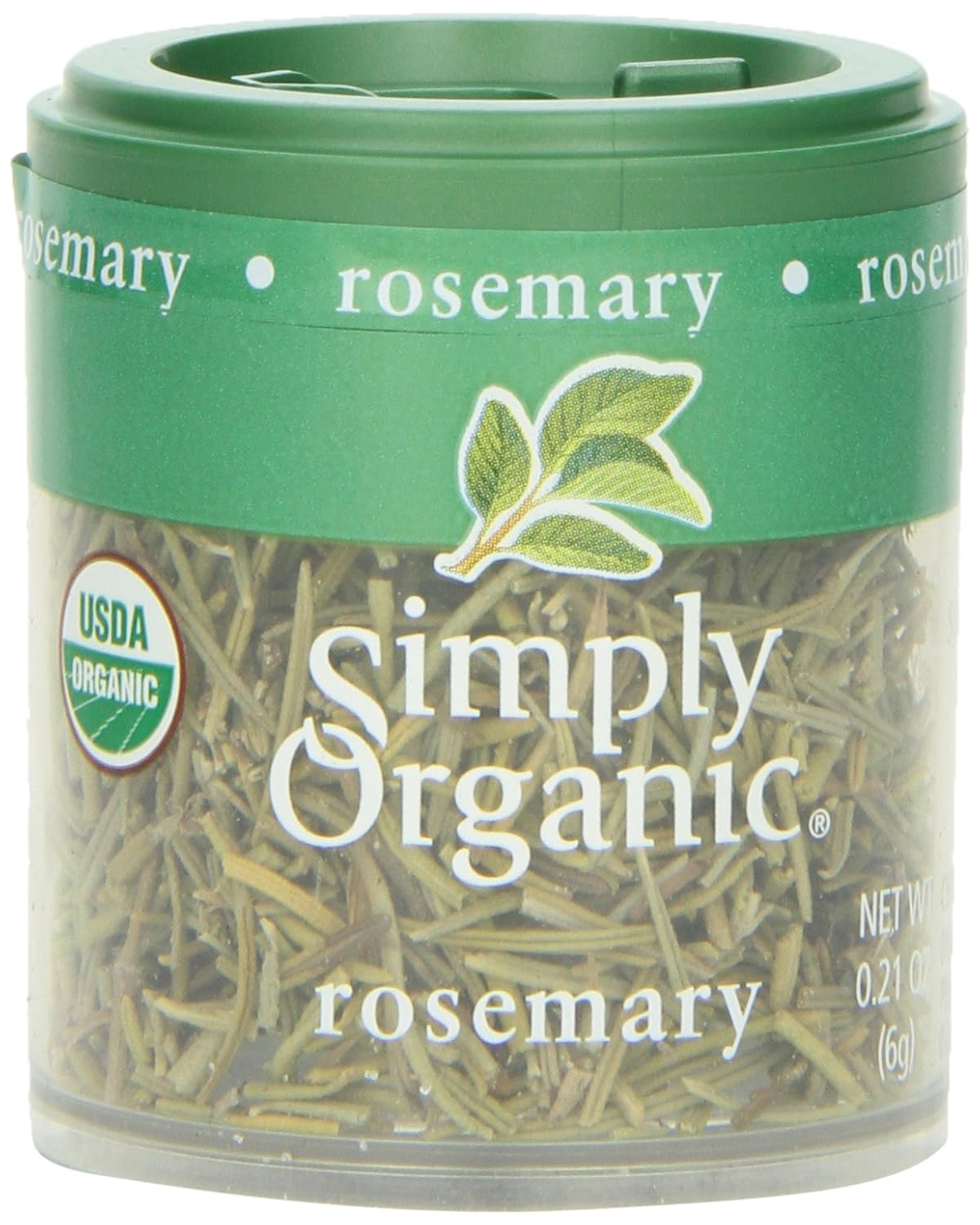 Simply Organic Whole Rosemary Leaf, Certified Organic | 0.21 oz | Pack of 6 | Rosmarinus officinalis L.