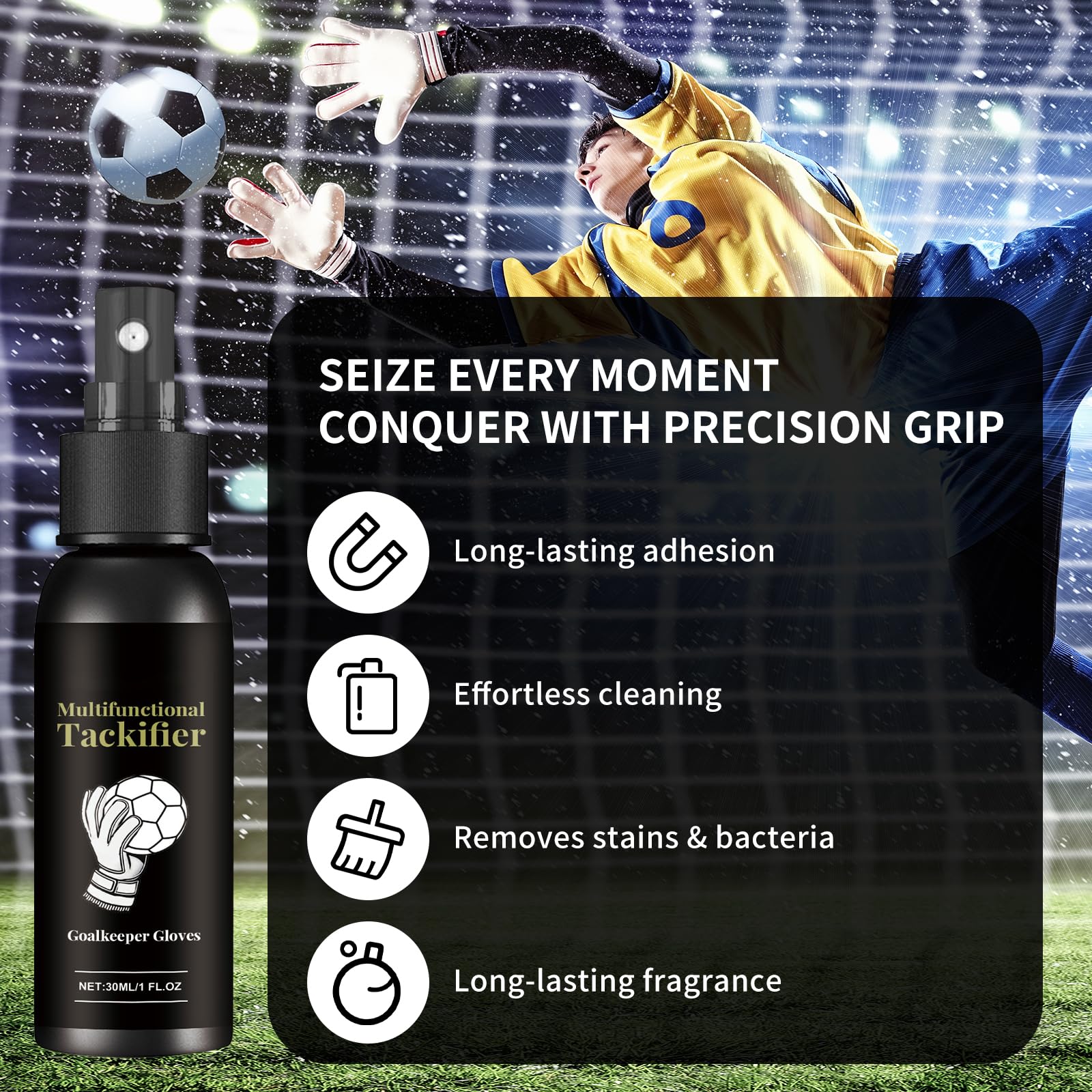 Sternstunde Spray Presa per Guanti da Portiere, 2 Pezzi 30ml Get The Grip Spray, Presa e Aderenza Immediate, Ideale per Guanti da Portiere, Compatto & Leggero, Qualità Pro