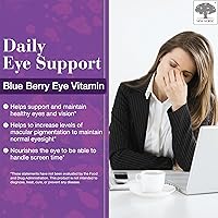 Vista 2 de NEW NORDIC Blue Berry Eye Suplemento de Vitamina Luteína con Zinc, Apoya la Pigmentación Macular, Función Ocular y de la Visión, 60 Tabletas