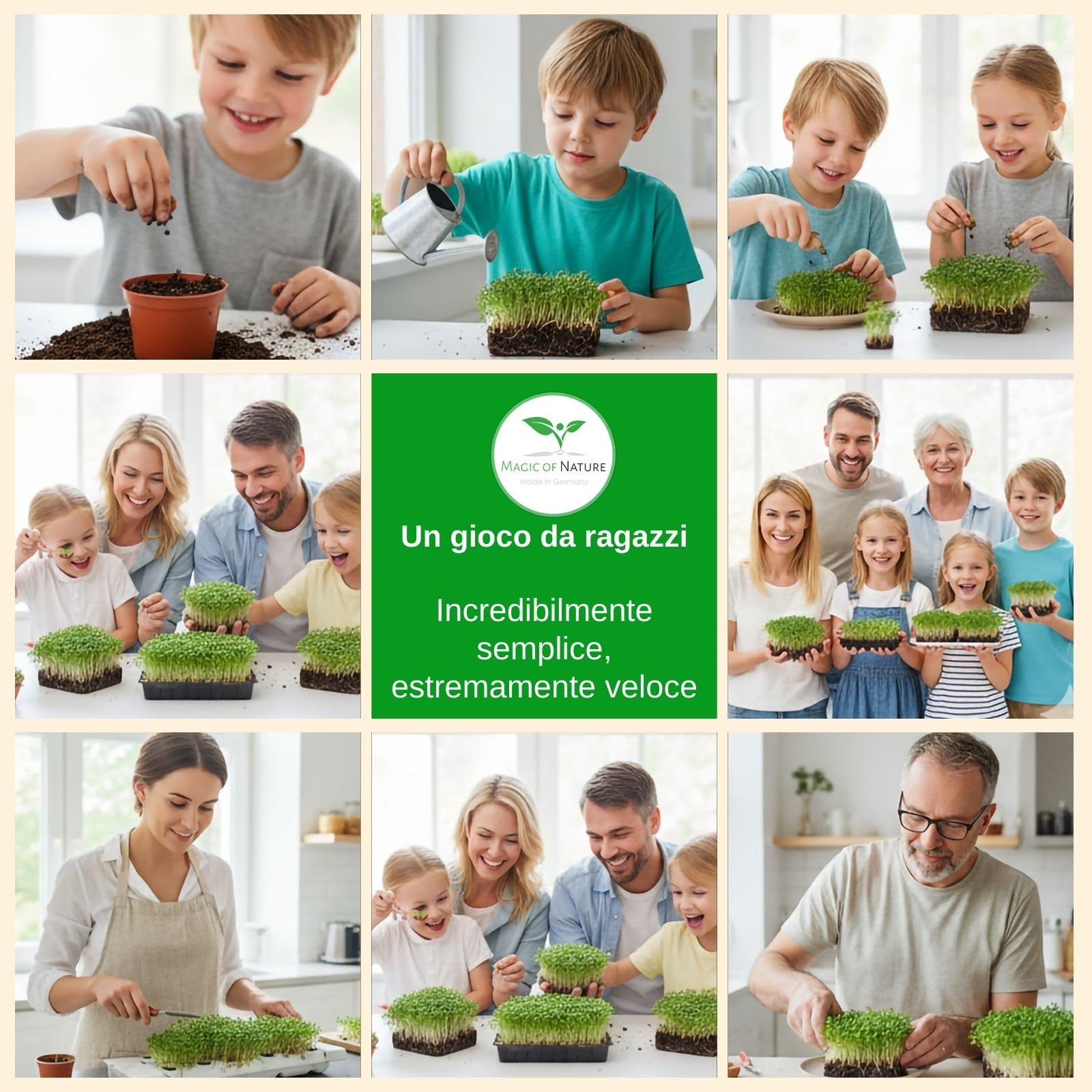 1kg Semi di Crescione – Sana Alimentazione Vegana – Sementi di Crescione Inglese Formato Scorta Freschi & Alta Germinazione – Lepidium sativum