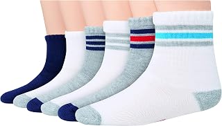 boys Non-Skid Toddler Crew Non Skid Socks, Assorted, 12-24m US