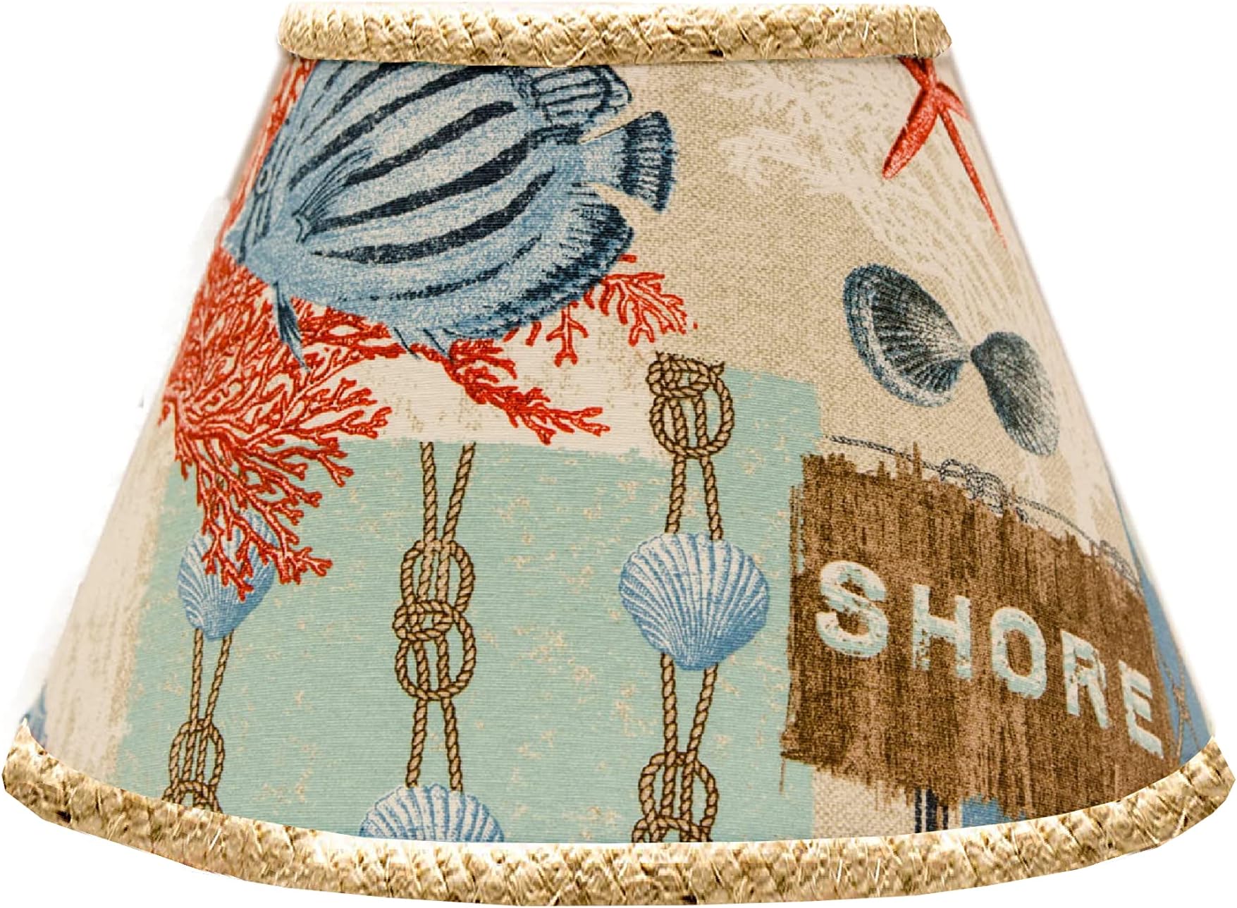 SD1468-16WE Mix 'N Match Empire Lampshade with Washer Fitter, 16-Inches, Nautical Patchwork