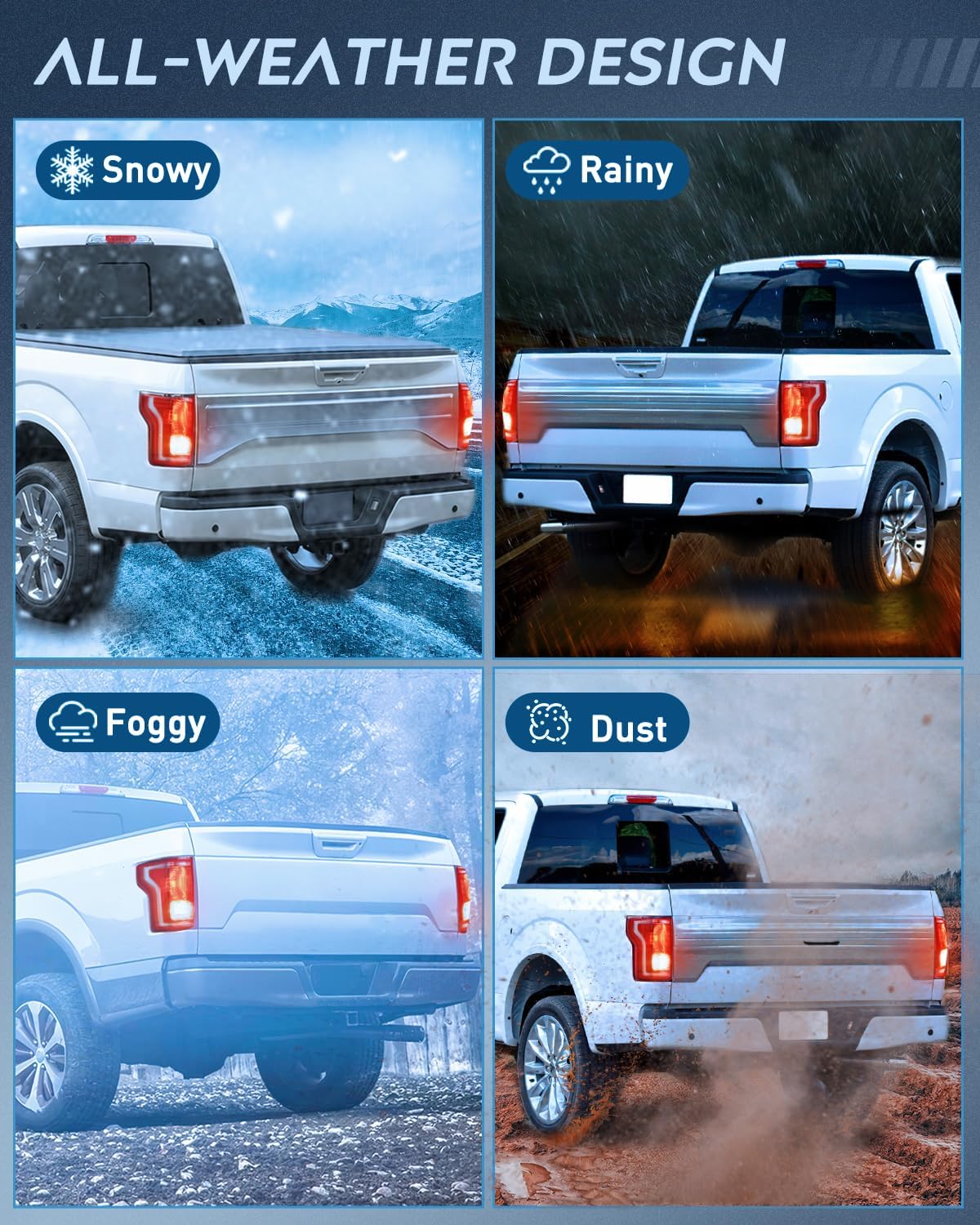 Nilight Taillight Assembly Compatible for 2015 2016 2017 Ford F150 F-150 Pickup Truck Taillight Rear Lamp Replacement OE Style Red Housing with Bulbs and Harness