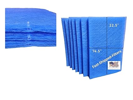 Fast-Shipped-Filters 7 Pack 16x25 Replacement Filter Pads Compatible with PremierOne Pure Flo P6100 MS-1625 Air Cleaner 16x25 Refill Blue