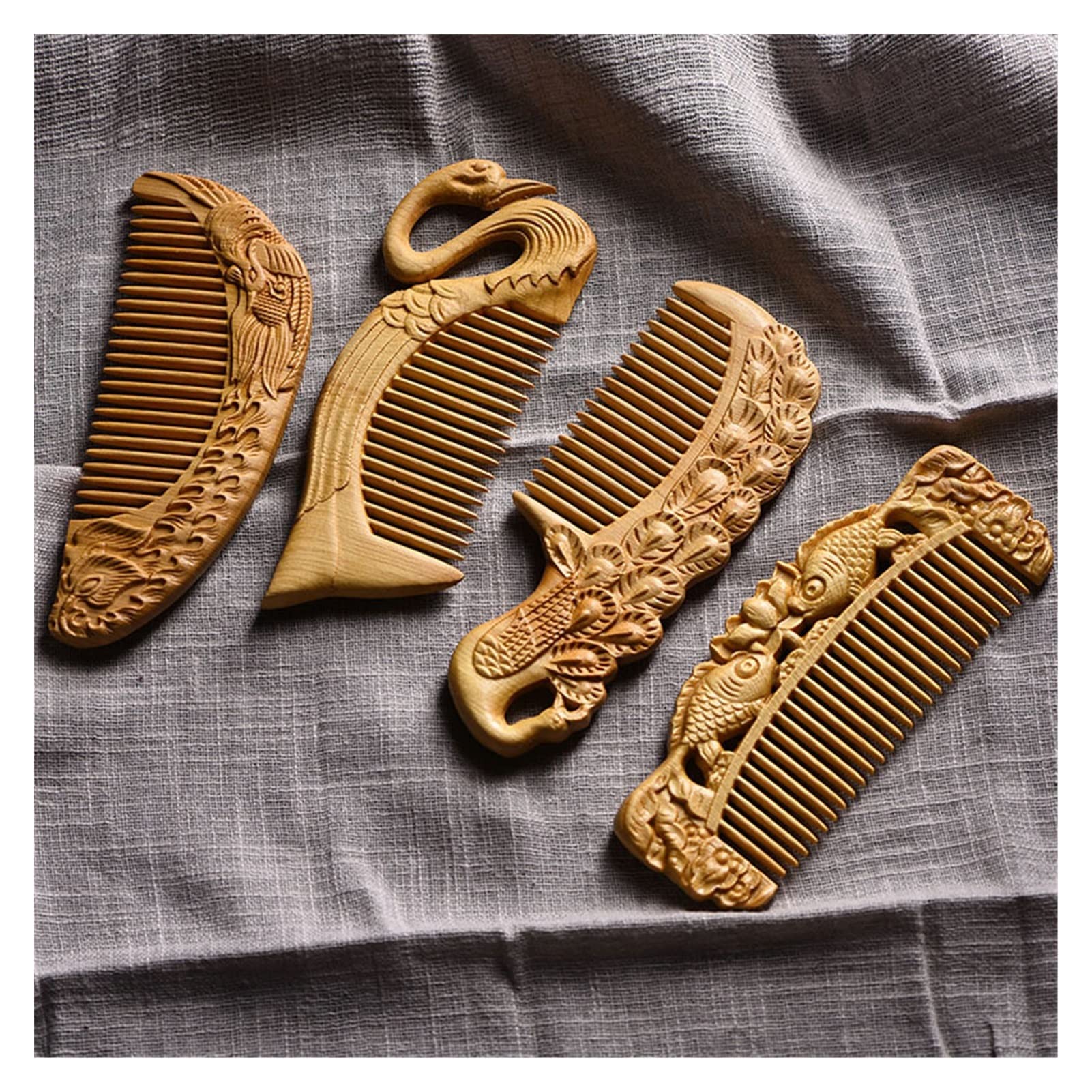 Haarkämme Frauen Geschenke Reisen Gravel Phoenix Handgemachte Größe Haarbürste Holzkamm Naturholz Kamm tragbar (Color : 10)