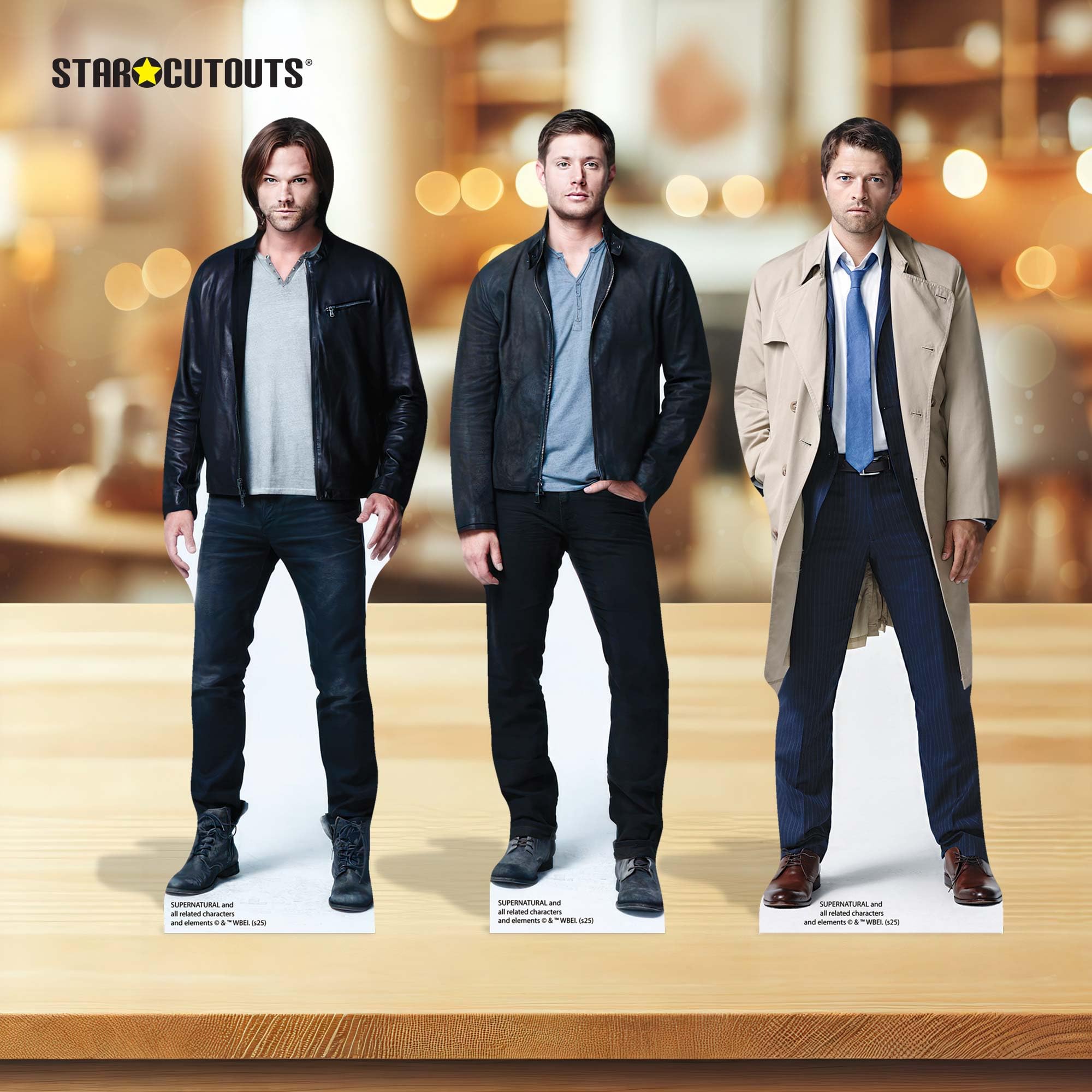 Star Cutouts SC4635 Supernatural Dean, Sam & Castiel Regal Top Pack – 31 cm Pappaufsteller für Fans, Sammler, Schreibtische & Raumdekoration