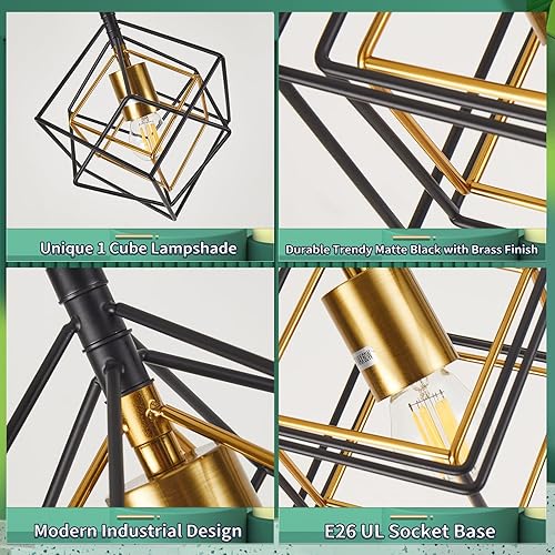 Miniatura 6 de Lámpara de pie regulable para sala de estar, 1 lámpara rústica de pie alta, moderna lámpara de pie brillante, lámpara de pie industrial para