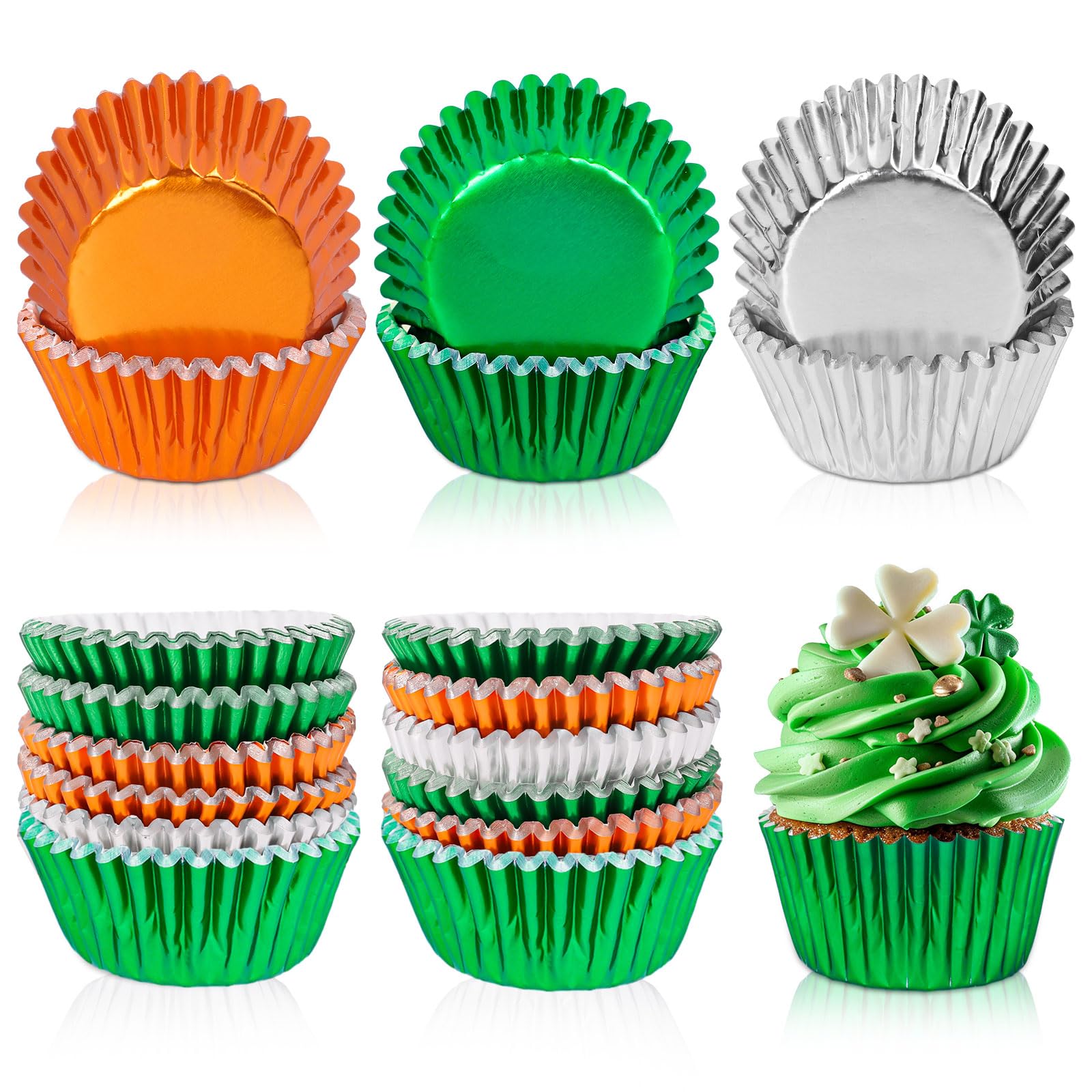 Caissettes à cupcakes Saint-Patrick pour réussir votre buffet de fête irlandais