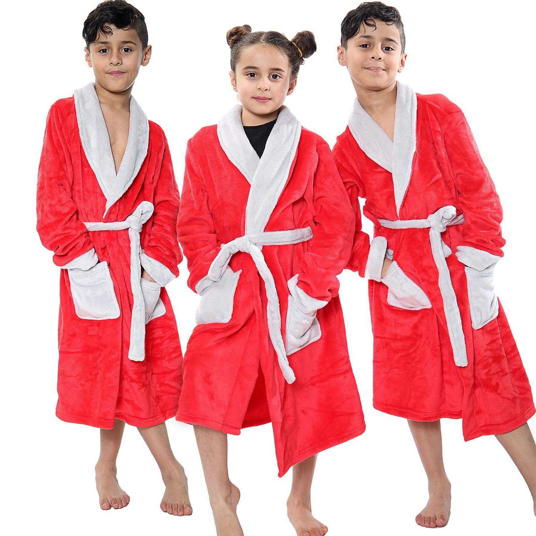 A2Z 4 Kids Soft Flannel Fleece Dressing Gown for Boys and Girls
