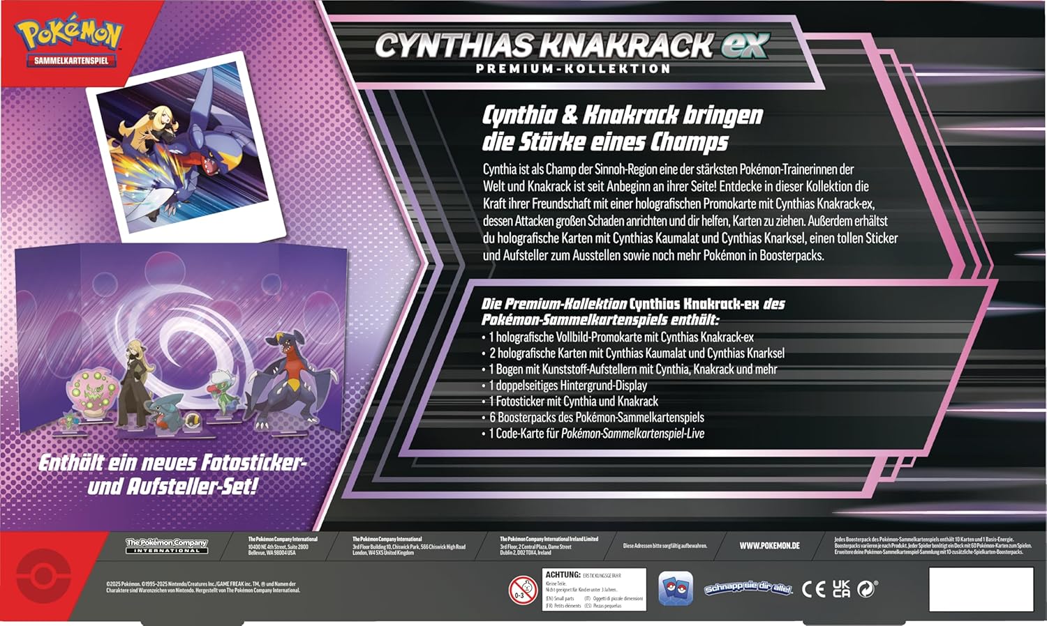 Pokémon - Trading Card Game: Premium Collection Cynthias Knakrack-ex (3 Holographic Cards and 6 Booster Packs)
