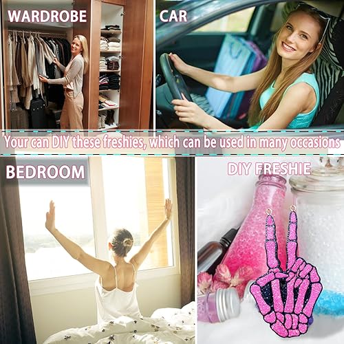 Vista 33 de Molde de silicona para Halloween, molde de freshie de fantasmas gritos para cuentas aromáticas, kit de freshies de automóvil, suministros