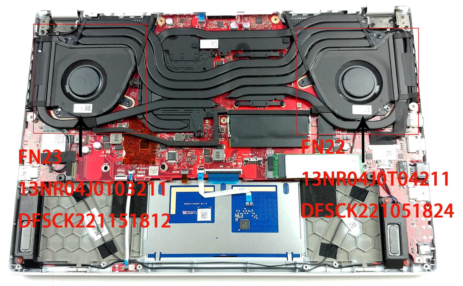 CPU GPU Ventola di Raffreddamento per ASUS ROG 15 Zephyrus GA503 GA503Q GA503QS 12V 1A FN22 13NR04J0T04211 DFSCK221051824 FN23 13NR04J0T03211 DFSCK2 DFSCK2111 DFSCK2 15181 2