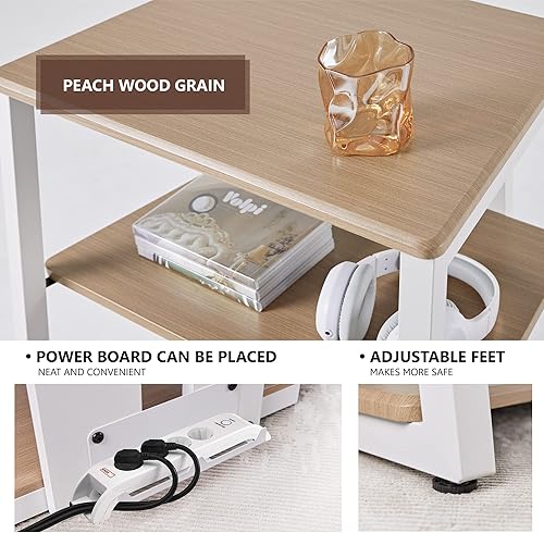 Miniatura 20 de FITUEYES Design - Estante esquinero de 4 niveles para reproductor de discos estéreo de madera, estante de audio con estantes de madera ajustables en