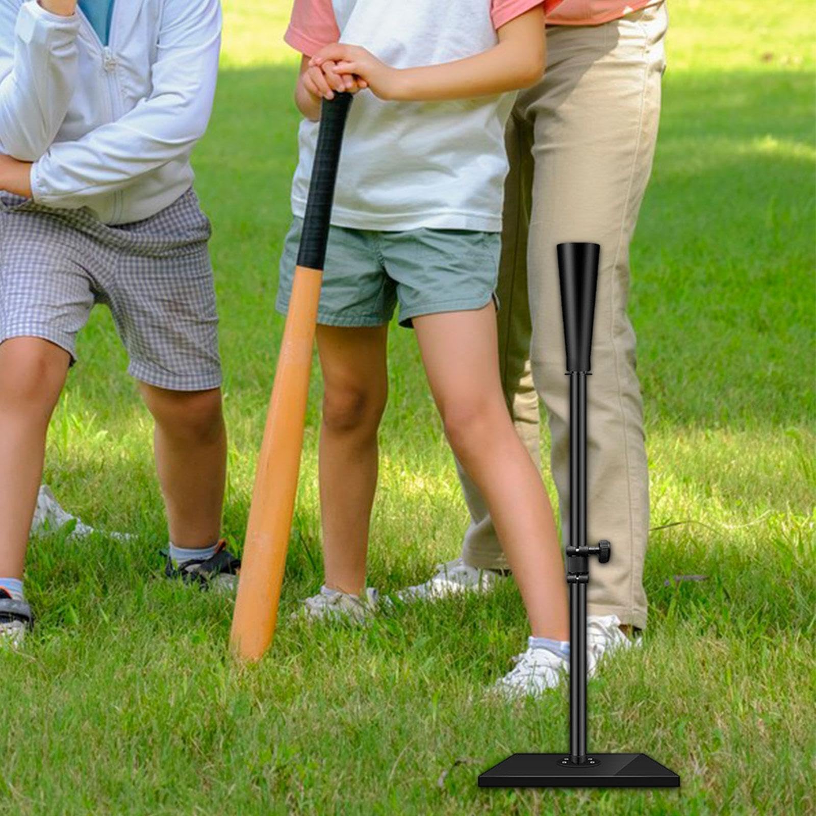 QSTDGVPW Baseball Batting Tee Softball Batting Training Tee Heavy Duty Solid Professional Height Adjustment from 23.6-37.4 inch