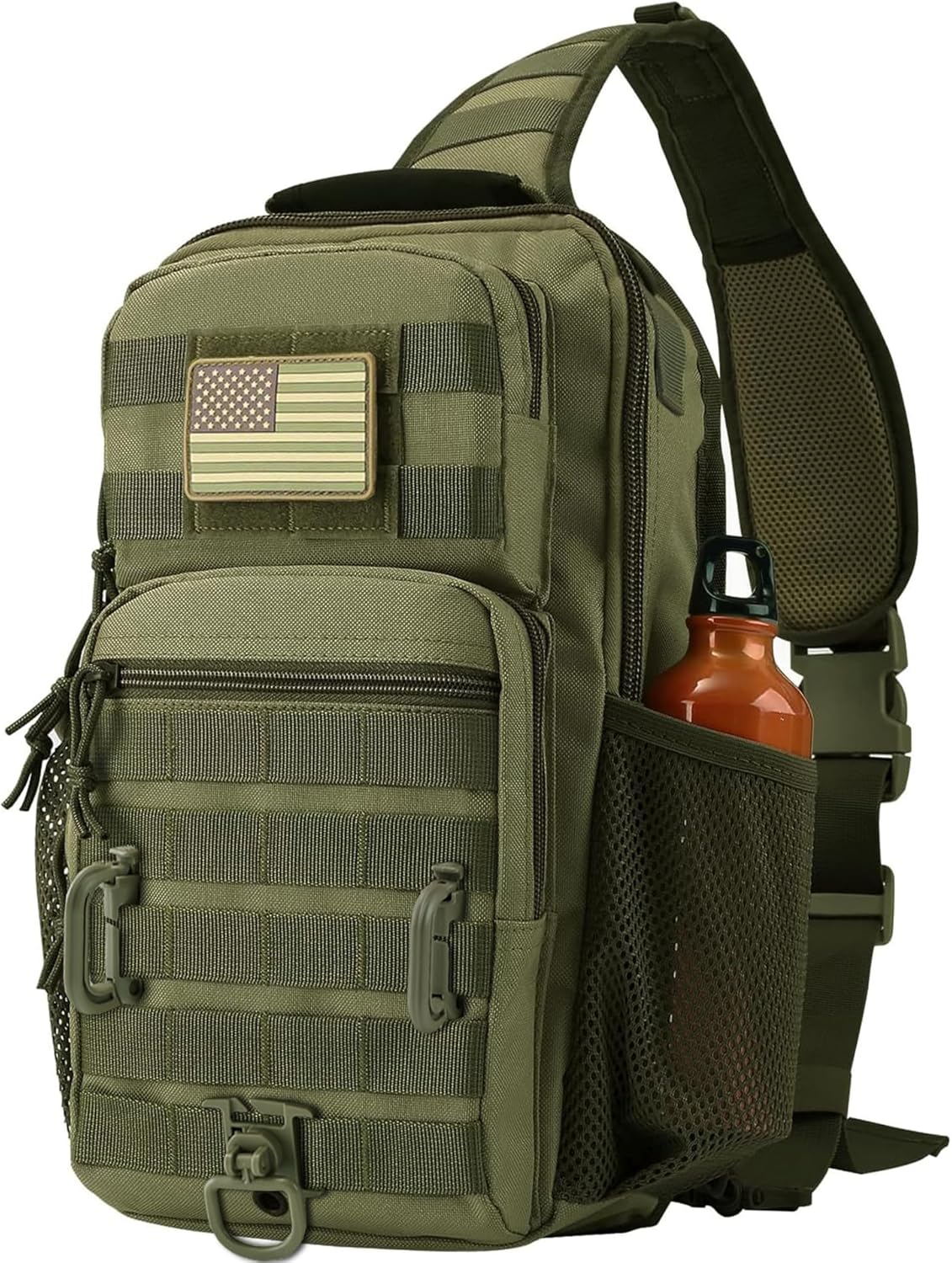 Tactical Shoulder Sling Bag, Small Chest Pack, 13L Backpack for Men Outdoor Sports, Black