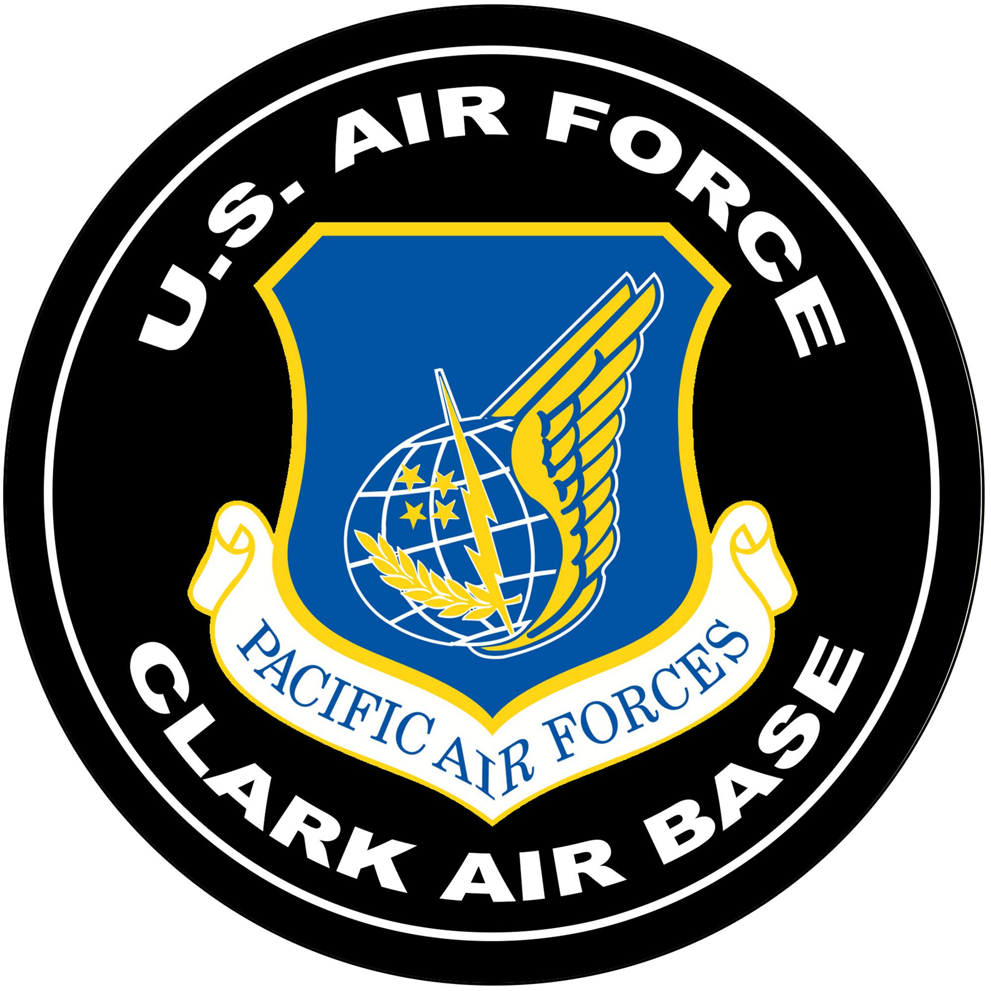 Brotherhood Vintage Gas Sign Reproduction Vintage Metal Signs Round Metal Tin Sign for Garage and Home 8 Inch Diameter – US Air Force Clark Air Base