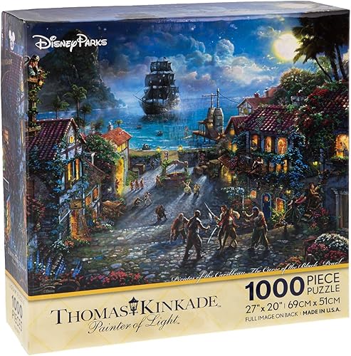 Disney Parks - Rompecabezas exclusivo de Thomas Kinkade Pirates of Caribbean (27 x 20 pulgadas), 1000 piezas
