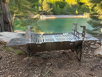 Paslanmaz Çelik Mangal 96x34x35 cm – Bulaşık Makinesinde Yıkanabilir, Demonte Kurulumlu Hijyenik İnox Barbekü Izgara