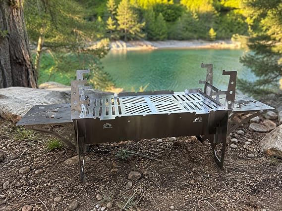 Paslanmaz Çelik Mangal 96x34x35 cm – Bulaşık Makinesinde Yıkanabilir, Demonte Kurulumlu Hijyenik İnox Barbekü Izgara