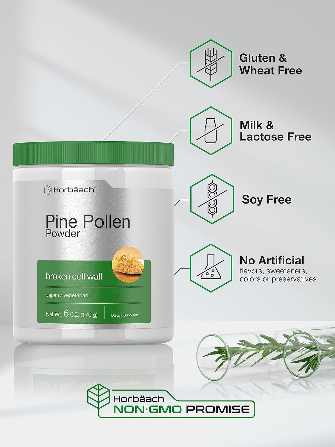 Horbäach Pine Pollen Powder | 6 Ounce | Nature's Superfood | Non-GMO, Vegetarian, Gluten Free Supplement - Image 4