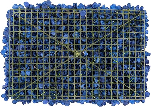 Miniatura 5 de U'Artliens - Juego de paneles de pared de flores, telón de fondo de pared artificial de 24 x 16 pulgadas, panel floral de hortensias de seda 3D para