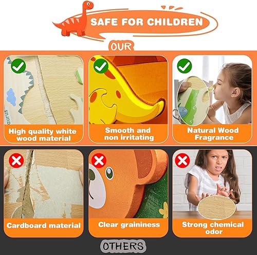 Miniatura 8 de Relleno de cesta de Pascua para niños pequeños de 1, 2, 3 años, rompecabezas de madera para niños pequeños de 1 a 3 años, juguetes Montessori, 5