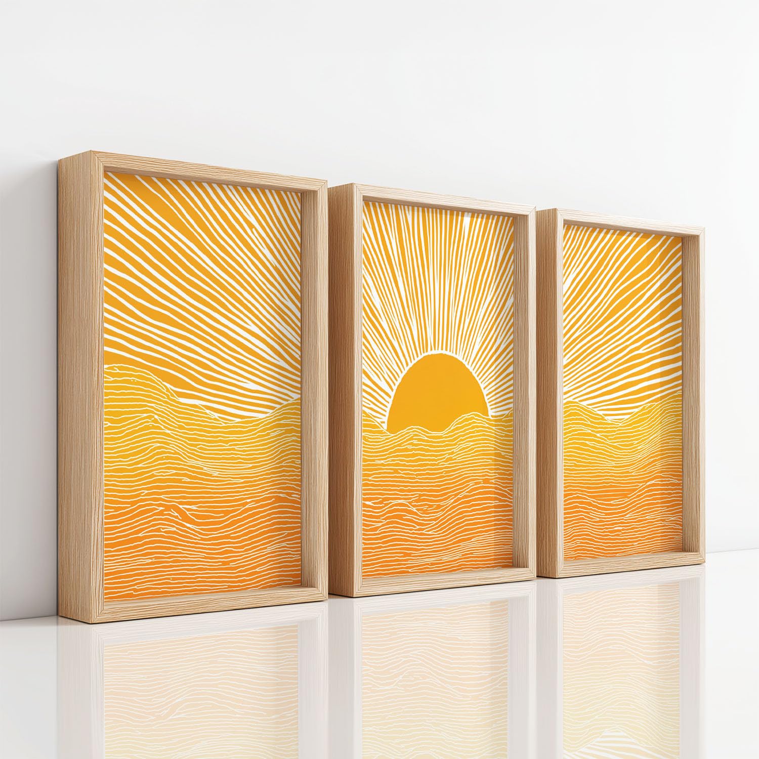 Générique Zestaw 3 abstrakcyjnych obrazów do dekoracji ścian, 40 x 50 cm każdy, nowoczesna i lekka sztuka ścienna do salonu, sypialni, wejścia lub biura, bez ramki plakat ścienny, klasyczny