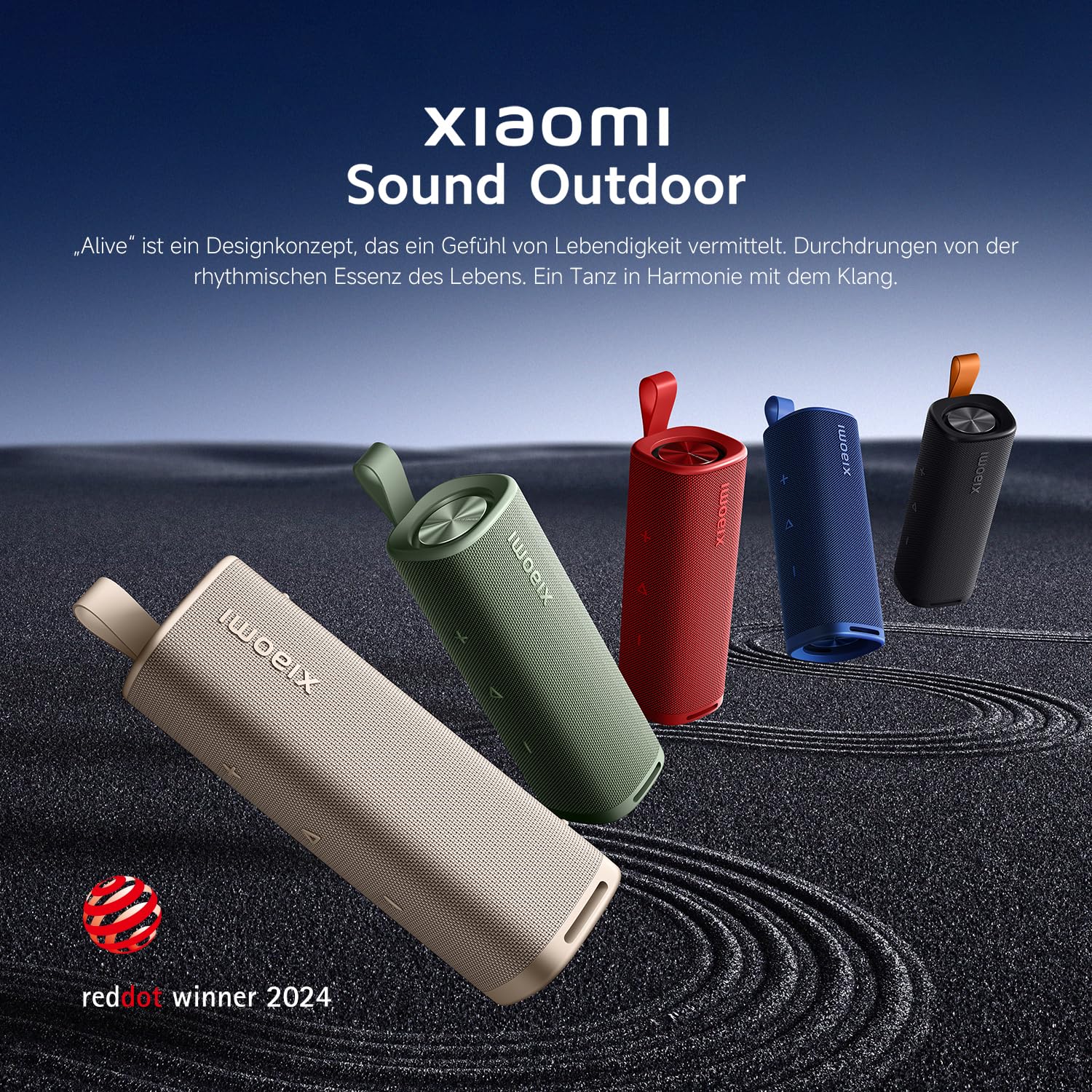 XIAOMI Sound Outdoor Tragbarer Bluetooth Lautsprecher 30W, Klangvoller Dynamischer Sound, 12 Stunden Akku, IP67 Wasserdicht und Staubdicht, Wireless, Musikbox für Outdoor und Reisen - Blau