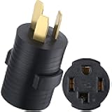 Saysurey 10-50P to 14-30R 50Amp to 30Amp Dryer Adapter Compatible with NEMA 3 Prong 4 Prong Compact 120V/240V 30 Amp Welder Dryer Cord Adapter for RV Camper Generator(Black)