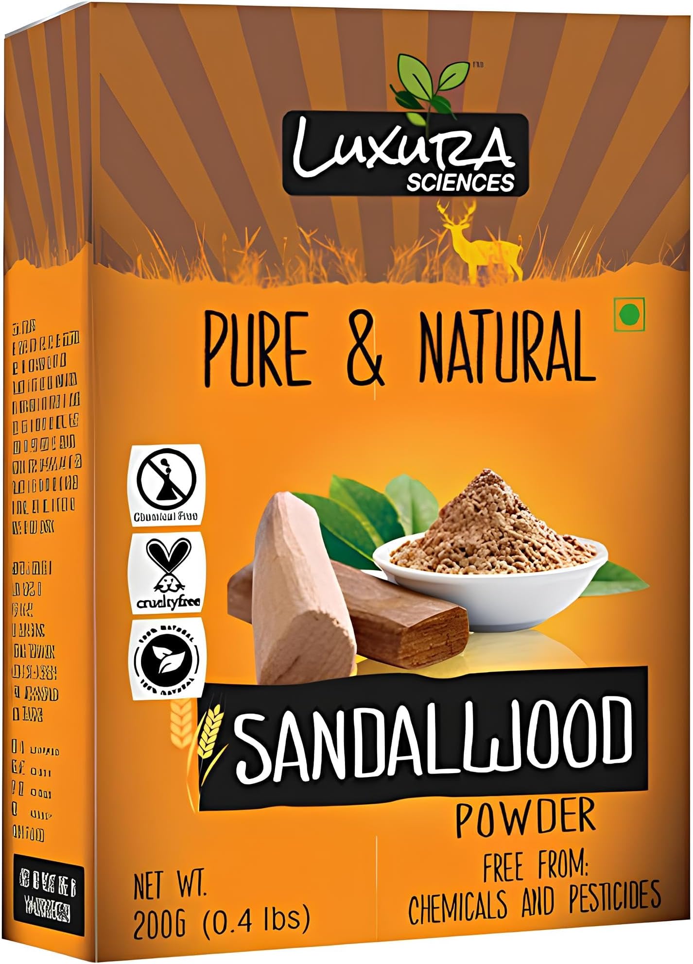 Luxura Sciences Pure Sandalwood Powder for Skin, and Hair - 200 gm