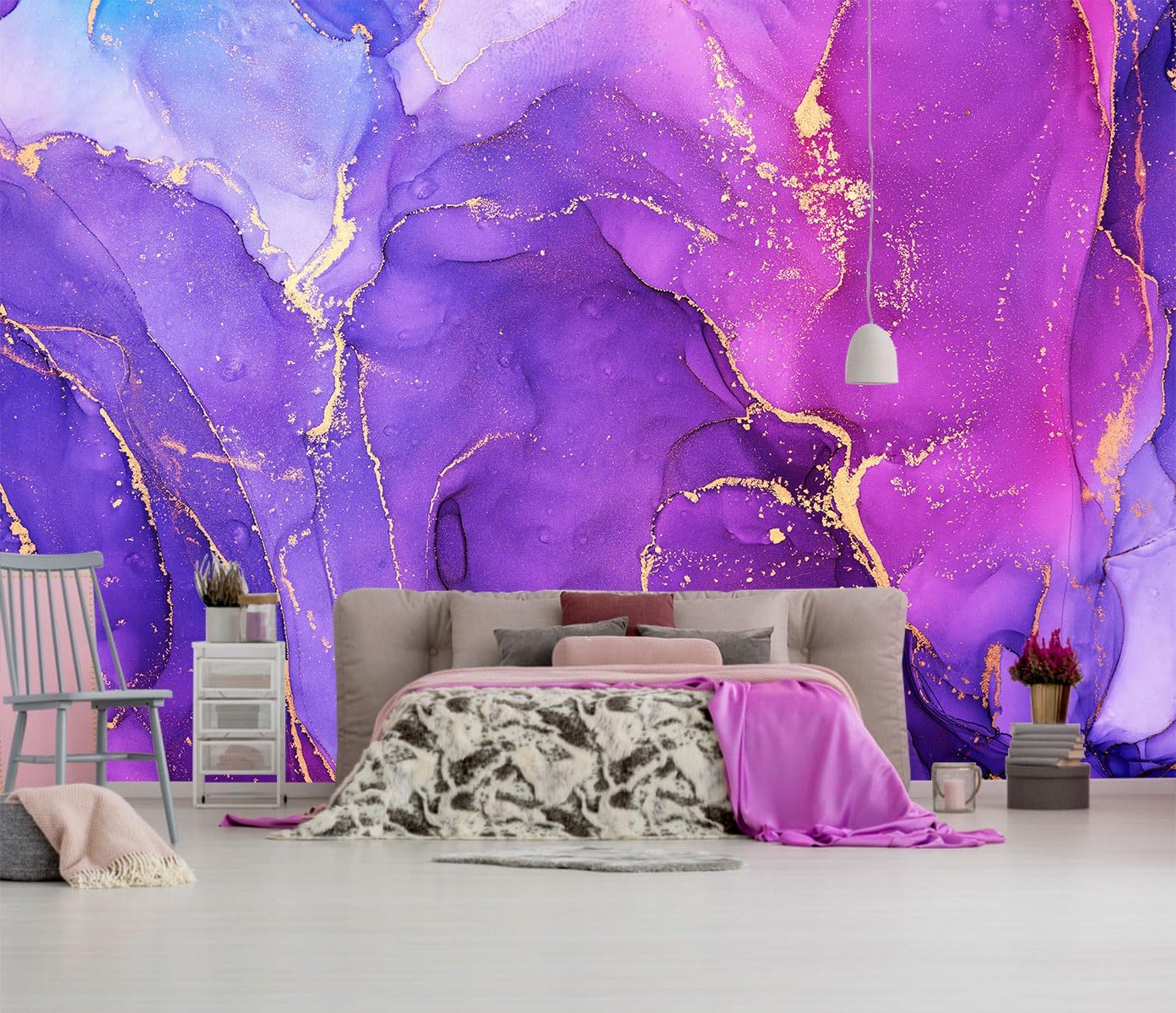 World Map Wallpaper Kids Wallpaper Mural for Nursery（Not Peel and Stick）