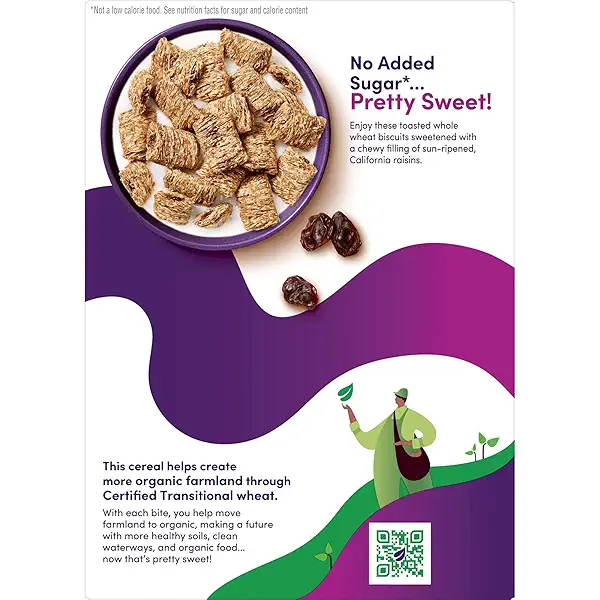 Kashi Cold Breakfast Cereal, Vegan, Fiber Cereal, Simply Raisin, 15.6oz Box (1 Box) 8