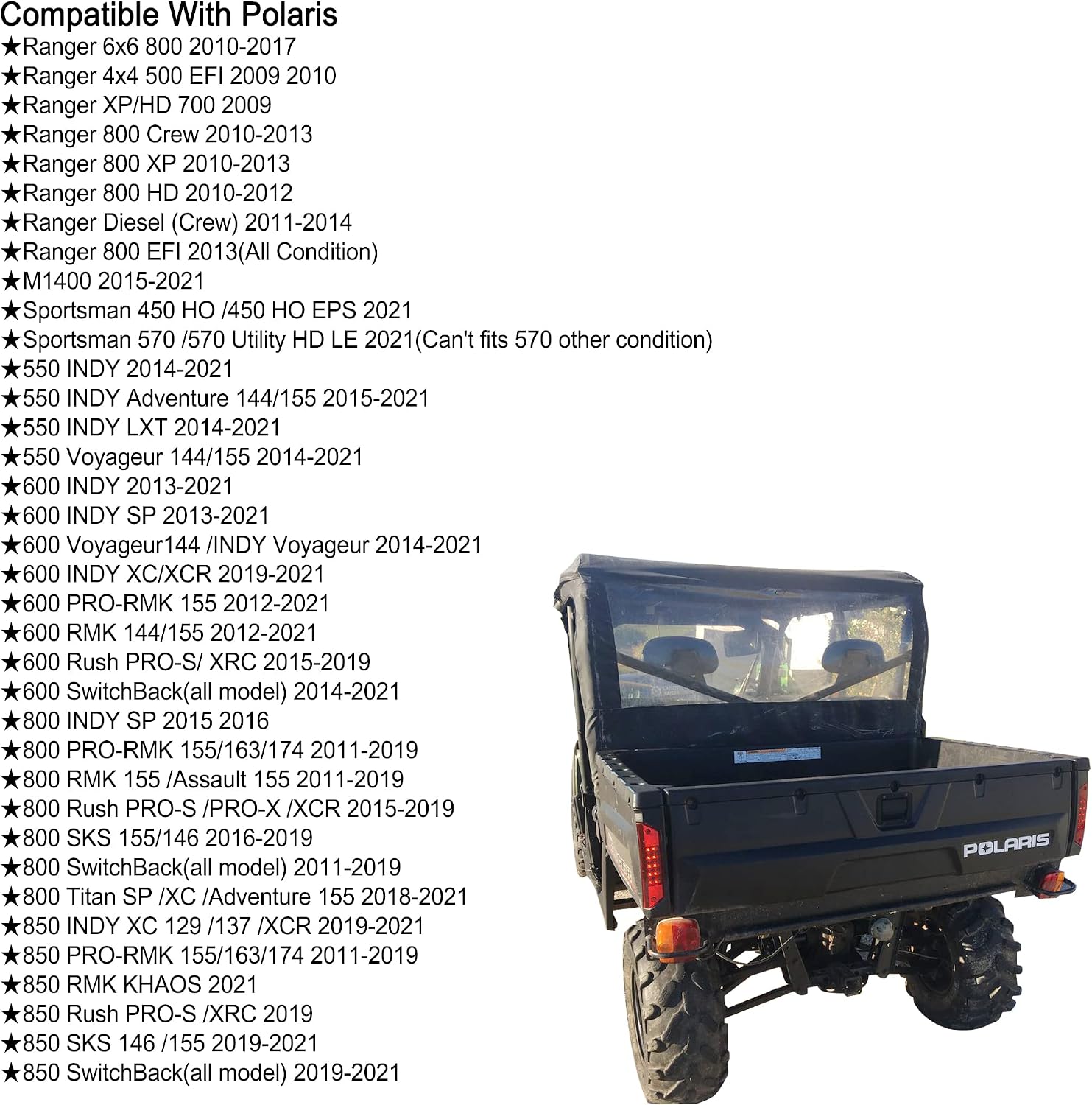 MINSTAR Tail Light Assembly For Polaris Polaris Ranger 800 700 900 2012-2016, Snowmobile 550 600 800 850 RMK PRO-RMK INDY SwitchBack Replace #2411099