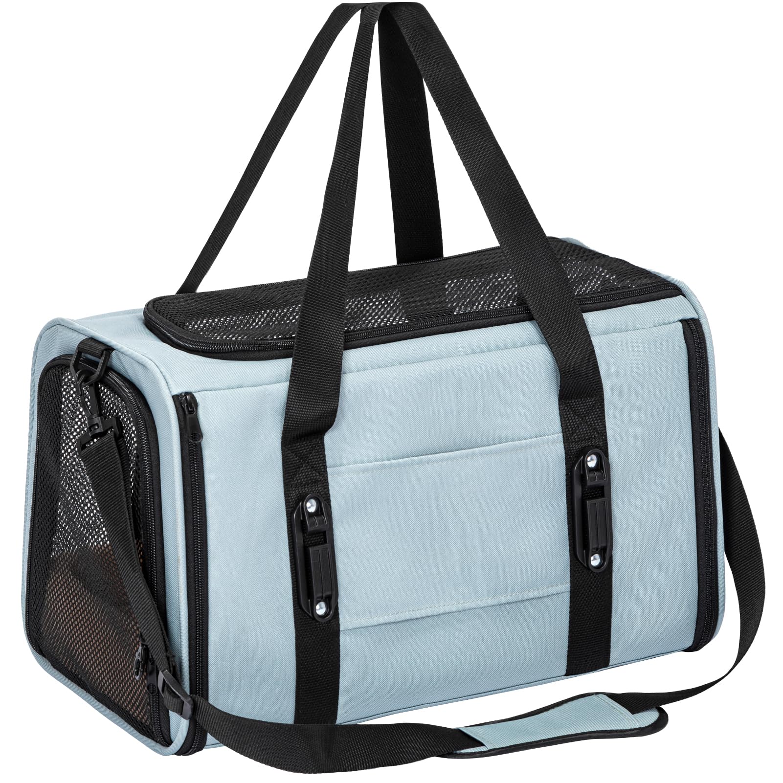 Petsfit Transportín Perro Gato Plegable, Transportin Gato/Transportin Perro Pequeño Mascotas, Bolsa de Transportar Mascotas para Pequeños Mascota Viajes Avion Coche o Tren