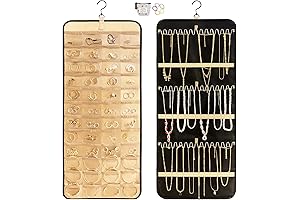 Hanging Closet Jewelry Organizer Storage Roll