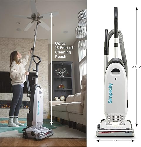 Miniatura 3 de Simplicity Vacuums Allergy - Aspiradora vertical y removedor de pelo de mascotas, paquete de herramientas de tapicería, aspiradora ligera para piso