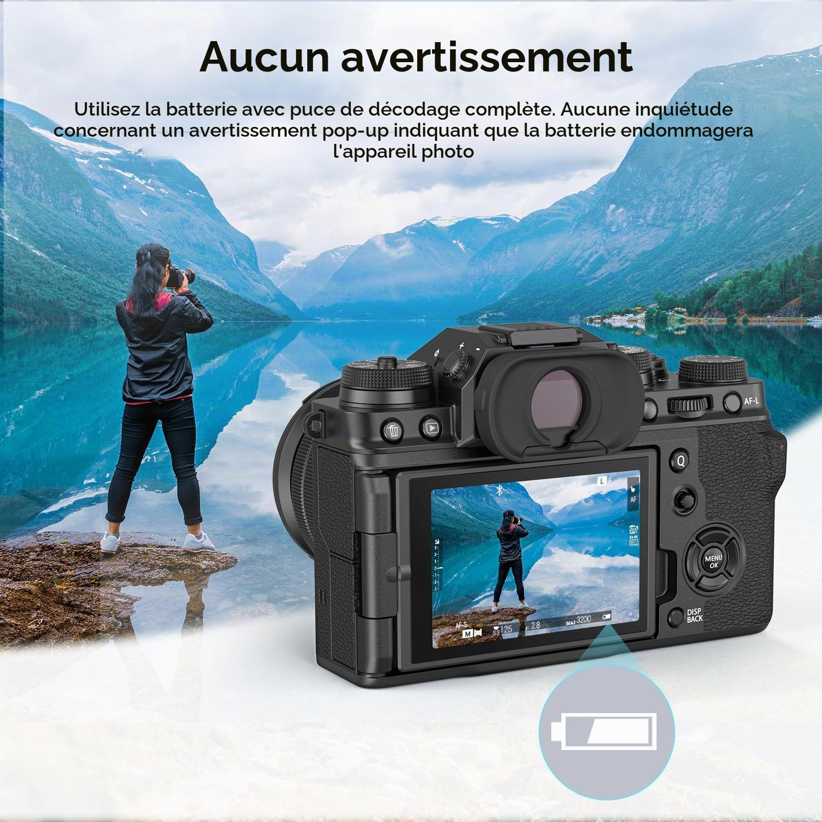 SMALLRIG NP-W235 Batterie 2400mAh pour Fujifilm XS20/X-T5/X-T4/GFX 100S, Batterie Rechargeable pour Camera avec USB-C 2.5h Charge Rapide pour Fujifilm XS20, X-T5, X-T4, X-H2S, X-H2, GFX 50S II - 4266