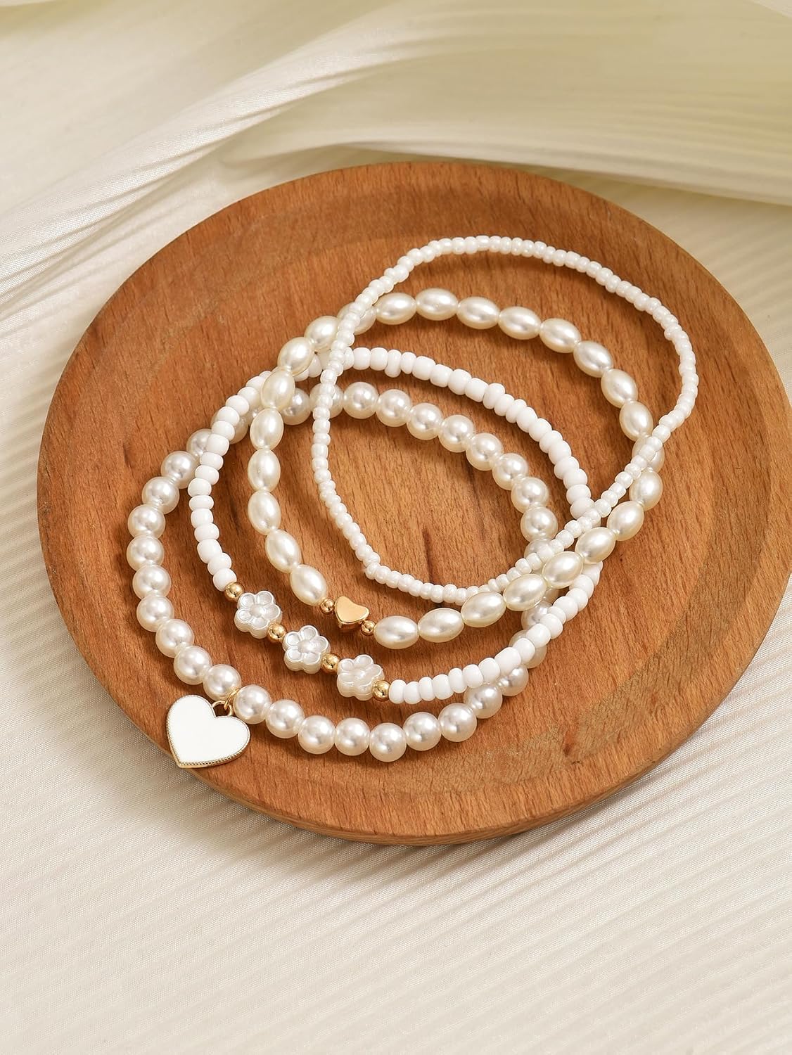 Bracelets for Women Trendy Pearl Anklets Bracelet Summer Beach Accessorie Boho Vacation Jewelry Waterproof