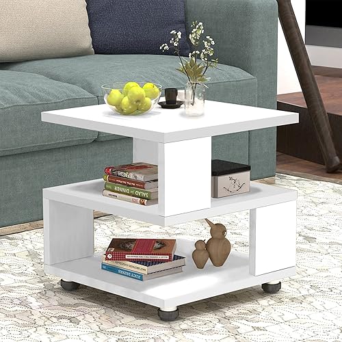 Jerry & Maggie Magic Cube - Mesita de noche moderna para dormitorio, armario de noche individual, 1 paquete de mesita de noche de madera de mediados