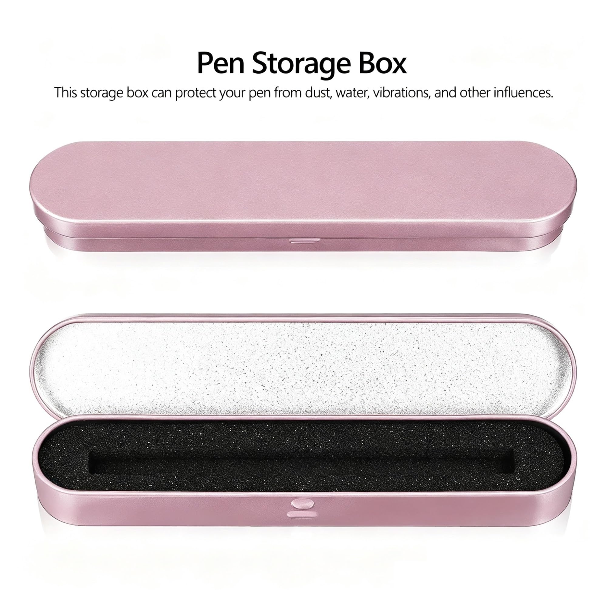 Caja de regalo para bolígrafos, 10 unidades, caja de metal con forro de cojín