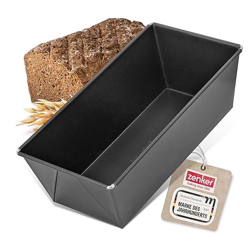 Zenker Brotbackform 30 cm PURE, Königskuchenform mit Antihaftbeschichtung, hochwertige Backform (Farbe: schwarz), Menge: 1 Stück