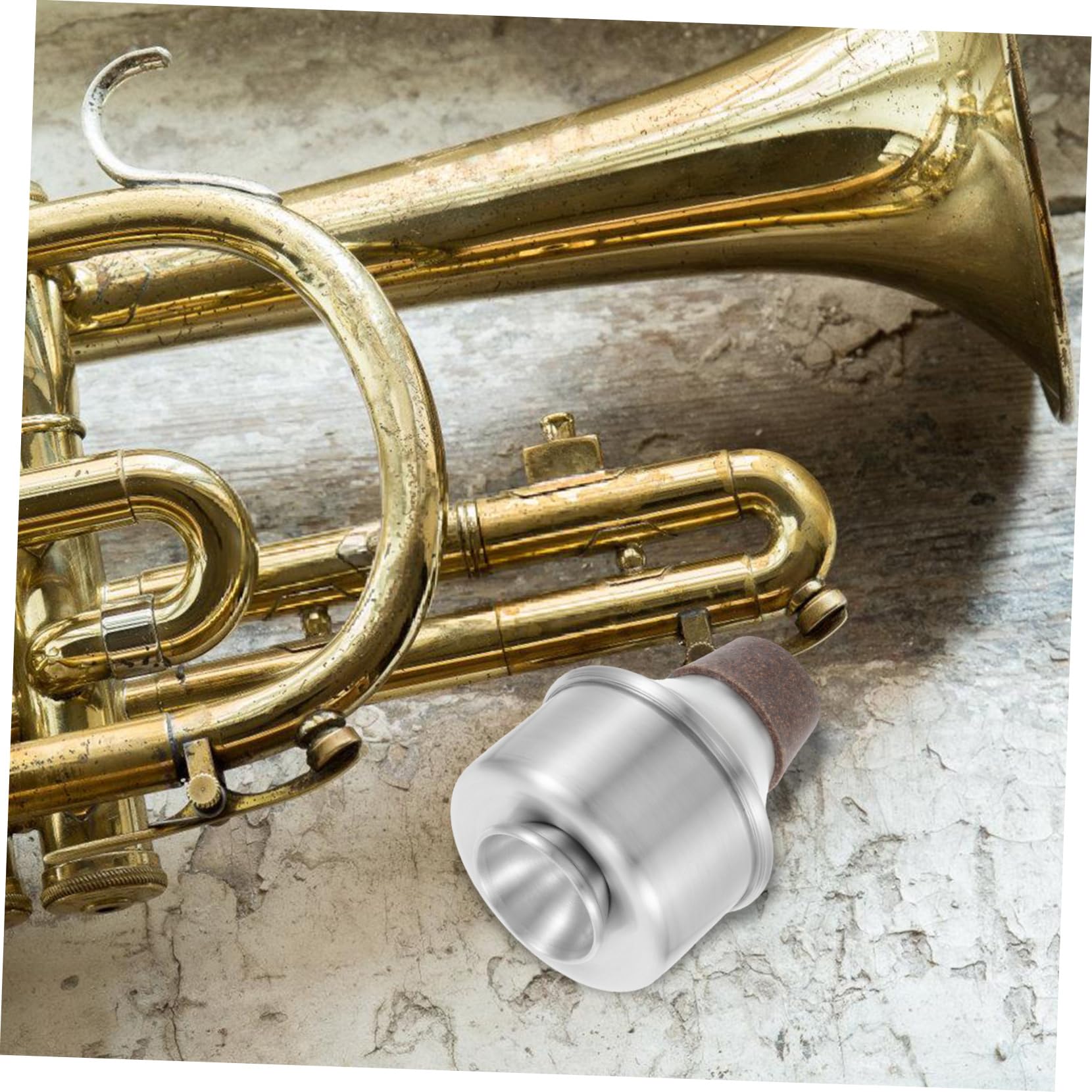 Kisangel Sordina Per Tromba Da Studio in Metallo Accessorio Per Strumenti Musicali Forniture Per Tromba in Lega Di Alluminio Leggera
