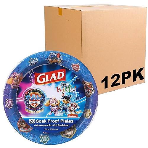 Miniatura 8 de Glad Platos de papel de la Patrulla Canina para niños, diseño Power Up de 7 pulgadas, platos de papel de la Patrulla Canina, platos pequeños para