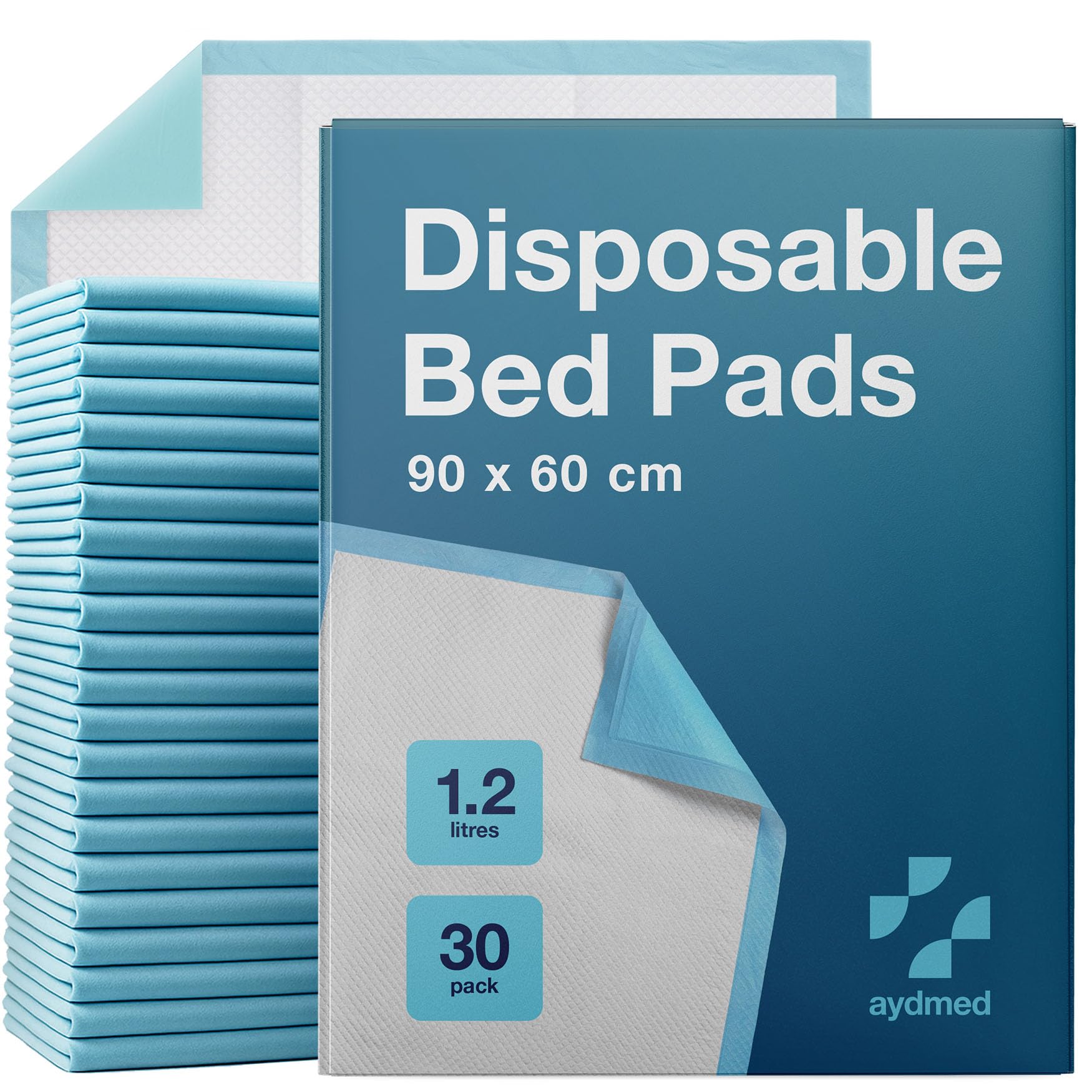 30 x AYDMED Premium Incontinence Bed Pads 60 x 90cm | Disposable Incontinence Bed Sheets | High Absorbency Waterproof Incontinence Pads For Adults, Babies & Pets | Disposable Changing Mats For Babies-image-14