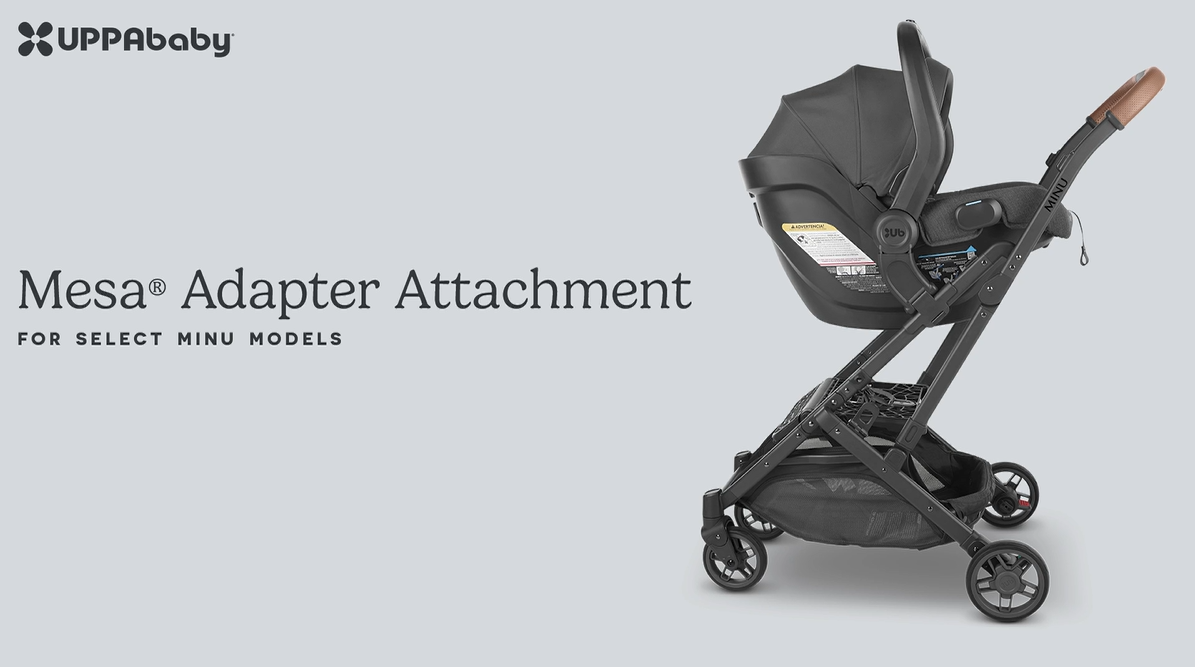 Amazon.com: UPPAbaby Adapter for Minu and Minu V2 Strollers, Compatible  with Bassinet, Aria, and Mesa Infant Car Seats, Quick + Secure Attachment  -1 Set : Baby