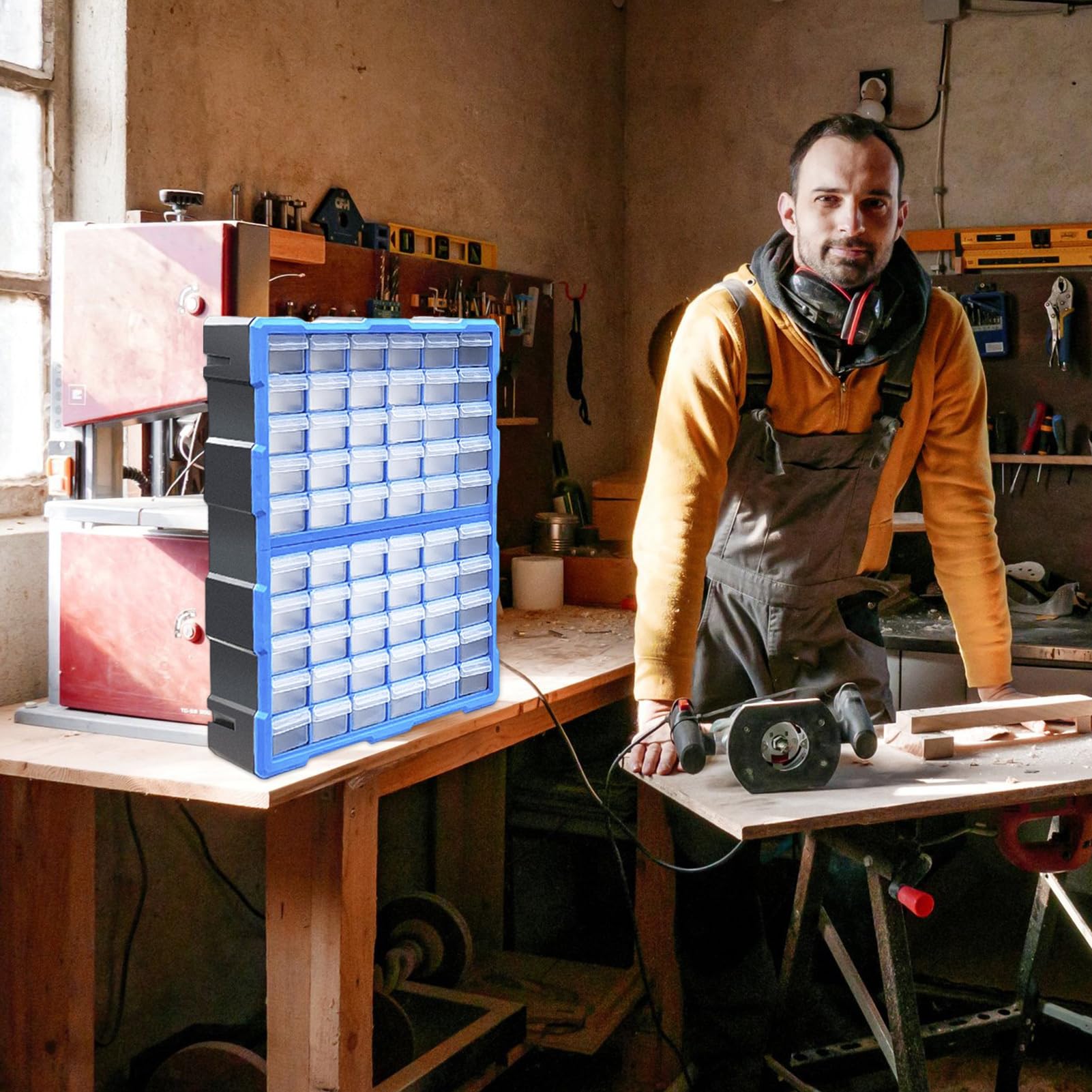 Organizer per piccole, viti da officina e piccole, organizer | per riporre oggetti, 60 cassetti, custodia portatile facilmente impilabile per accessori per gioielli